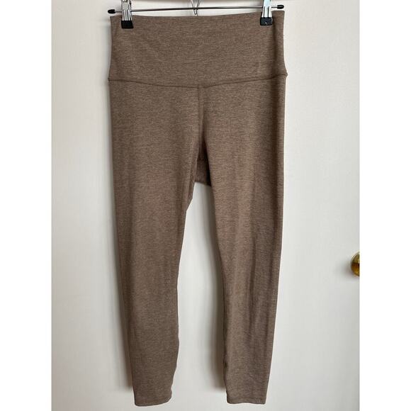 Quince Ultra-Soft Performance Legging 25" Heather Oatmeal, Size Medium, EUC - Picture 1 of 7